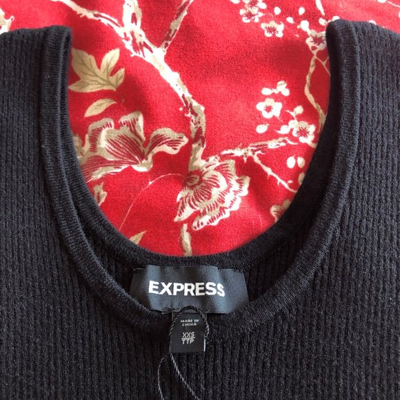 *Brand New with Tags* Ribbed Ruched Adjustable Hem Scoop Neck Sweater XXS - Picture 8 of 16